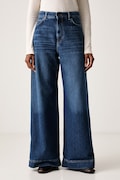 Weekend Max Mara jeansy wide leg damskie WKDCIRO granatowe 2625186032600