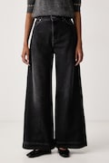 Weekend Max Mara jeansy wide leg damskie WKDCIRO czarne 2625186032600