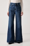 Weekend Max Mara jeansy wide leg damskie WKDSPORT granatowe 2625186022600