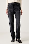 Weekend Max Mara jeansy straight damskie WKDLINCE czarne 2625186012600