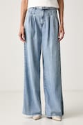 Morgan jeansy wide leg damskie niebieskie PELIAM