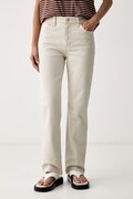Levi's дънки slim fit дамски RIBCAGE SLIM бежови 0081W-0004