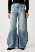 United Colors of Benetton jeans barrel da donna blu 4PGHDE038