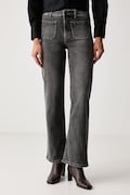 United Colors of Benetton jeansy straight damskie szare 48CMDF0CE