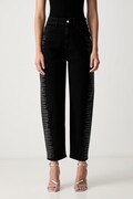Liu Jo jeansy relaxed fit damskie czarne UF6230 T778A