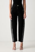 Liu Jo jeansy relaxed fit damskie czarne UF6230 T778A