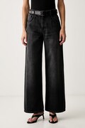 Liu Jo jeansy wide leg damskie czarne UF6186 D0370