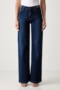 Liu Jo jeansy wide leg damskie granatowe UF6096 D0375