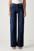 Liu Jo jeansy wide leg damskie granatowe UF6096 D0375