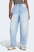 adidas Originals jeansy barrel damskie niebieskie LE5888