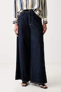 Weekend Max Mara jeansy wide leg damskie WKDZATTERA granatowe 2625186031600
