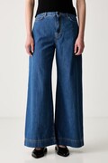 Weekend Max Mara jeansy wide leg damskie WKDVEGA niebieskie 2625186021600