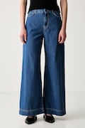 Weekend Max Mara jeansy wide leg damskie WKDVEGA niebieskie 2625186021600