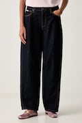 Guess Jeans jeansy barrel damskie granatowe W6YA2X D1187