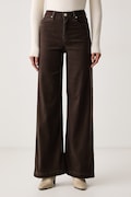 Guess jeansy wide leg damskie BELLAGIO brązowe W6BA1C W4354