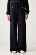 Guess spodnie dresowe damskie z bawełną X NORTH SAILS granatowe high waist W6YB31 K5319