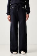 Guess spodnie dresowe damskie z bawełną X NORTH SAILS granatowe high waist W6YB31 K5319
