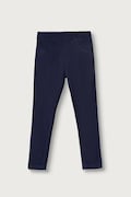 United Colors of Benetton legginsy dziecięce bawełniane z elastanem granatowe regular waist 4T32CE00S