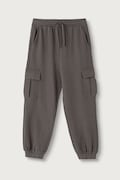 United Colors of Benetton teplákové nohavice detské bavlnené sivé regular waist 3J68CF079