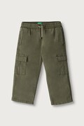 United Colors of Benetton spodnie cargo dziecięce bawełniane z elastanem turkusowe regular waist 44KYGF038