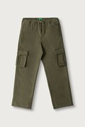 United Colors of Benetton spodnie cargo dziecięce bawełniane z elastanem turkusowe regular waist 44KYCF05Z