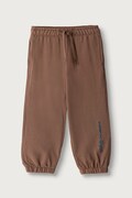 United Colors of Benetton spodnie dresowe dziecięce bawełniane brązowe 3J70GF05K