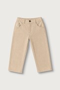 United Colors of Benetton spodnie dziecięce bawełniane z elastanem beżowe regular waist 46F5GF037