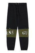 Guess spodnie dresowe dziecięce bawełniane czarne regular waist L6BB08 K6081