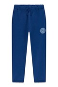 Guess spodnie dresowe dziecięce bawełniane niebieskie regular waist L6BB04 K6069