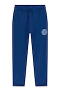 Guess spodnie dresowe dziecięce bawełniane niebieskie regular waist L6BB04 K6069