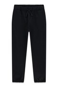 Guess spodnie dresowe dziecięce bawełniane czarne regular waist L6BB04 K6069