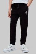 Calvin Klein Jeans spodnie dresowe dziecięce bawełniane czarne regular waist LVCKTJC08U