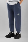Calvin Klein Jeans spodnie dresowe dziecięce bawełniane z elastanem niebieskie regular waist LVCKTJC14B