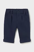 Mayoral Newborn spodnie dziecięce z bawełną granatowe regular waist 2510