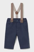 Mayoral Newborn штани chinos для немовлят з бавовною темно-сині regular waist 2504