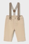 Mayoral Newborn штани chinos для немовлят з бавовною бежеві regular waist 2504