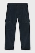 Mayoral штани cargo дитячі бавовняні з еластаном темно-сині regular waist 4508