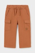 Mayoral pantaloni cargo pentru copii din bumbac portocalii regular waist 2544