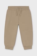 Mayoral tepláky dětské s bavlnou hnědé regular waist 704