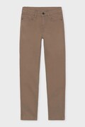 Mayoral стандартен панталон за деца от памук с еластан slim fit basic кафяв 582
