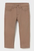 Mayoral панталон slim fit за деца от памук с еластан кафяв 563