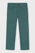Mayoral spodnie dziecięce bawełniane z elastanem slim fit basic zielone regular waist 517