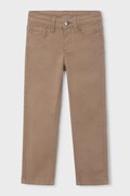 Mayoral панталон за деца от памук с еластан slim fit basic кафяв 517