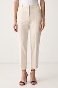 Haveone spodnie straight damskie beżowe high waist PCB.R027