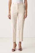 Haveone spodnie straight damskie beżowe high waist PCB.R027