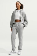 Nike Sportswear spodnie dresowe damskie z bawełną Studio Fleece szare regular waist IM8076.063