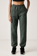 Nike Sportswear pantaloni de trening pentru femei cu bumbac Studio Fleece gri regular waist IM8076.303