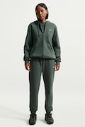 Nike Sportswear spodnie dresowe damskie z bawełną Studio Fleece szare regular waist IM8076.303