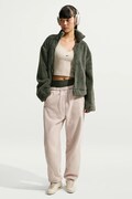 Nike Sportswear spodnie dresowe damskie polarowe beżowe regular waist IU5217.236