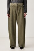 Weekend Max Mara spodnie damskie bawełniane WKDORDINE zielone 2625136072